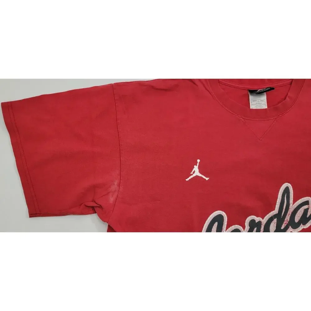 Vintage Men's Air Jordan 23 Red Cotton T-Shirt XL